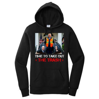 Time To Take Out The Trash Trump Garbage Man Women's Pullover Hoodie