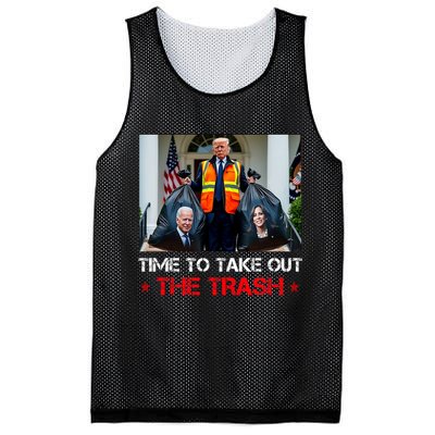 Time To Take Out The Trash Trump Garbage Man Mesh Reversible Basketball Jersey Tank