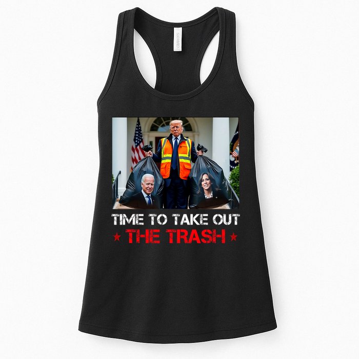 Time To Take Out The Trash Trump Garbage Man Womens Tank Top