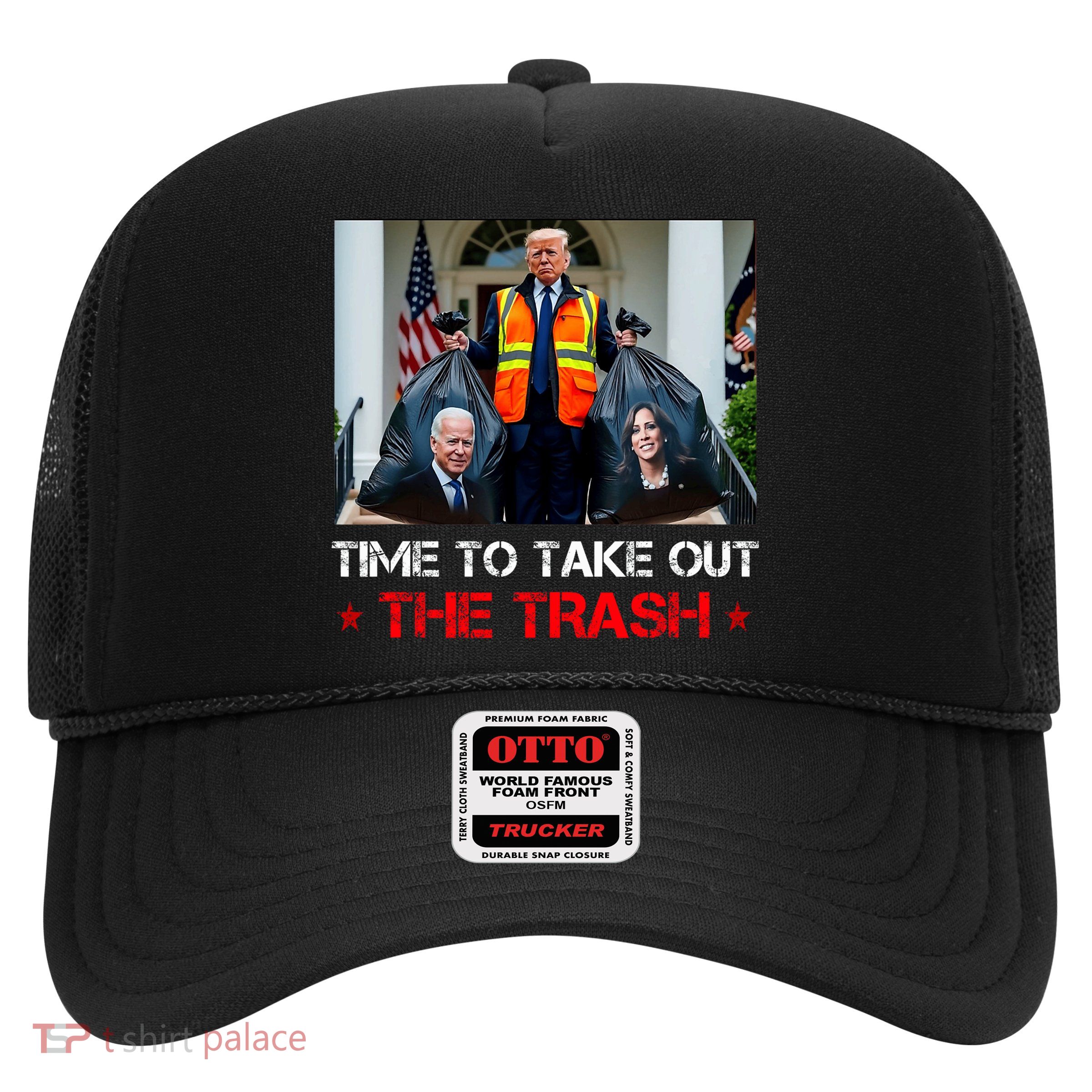 Time To Take Out The Trash Trump Garbage Man Trucker Hat