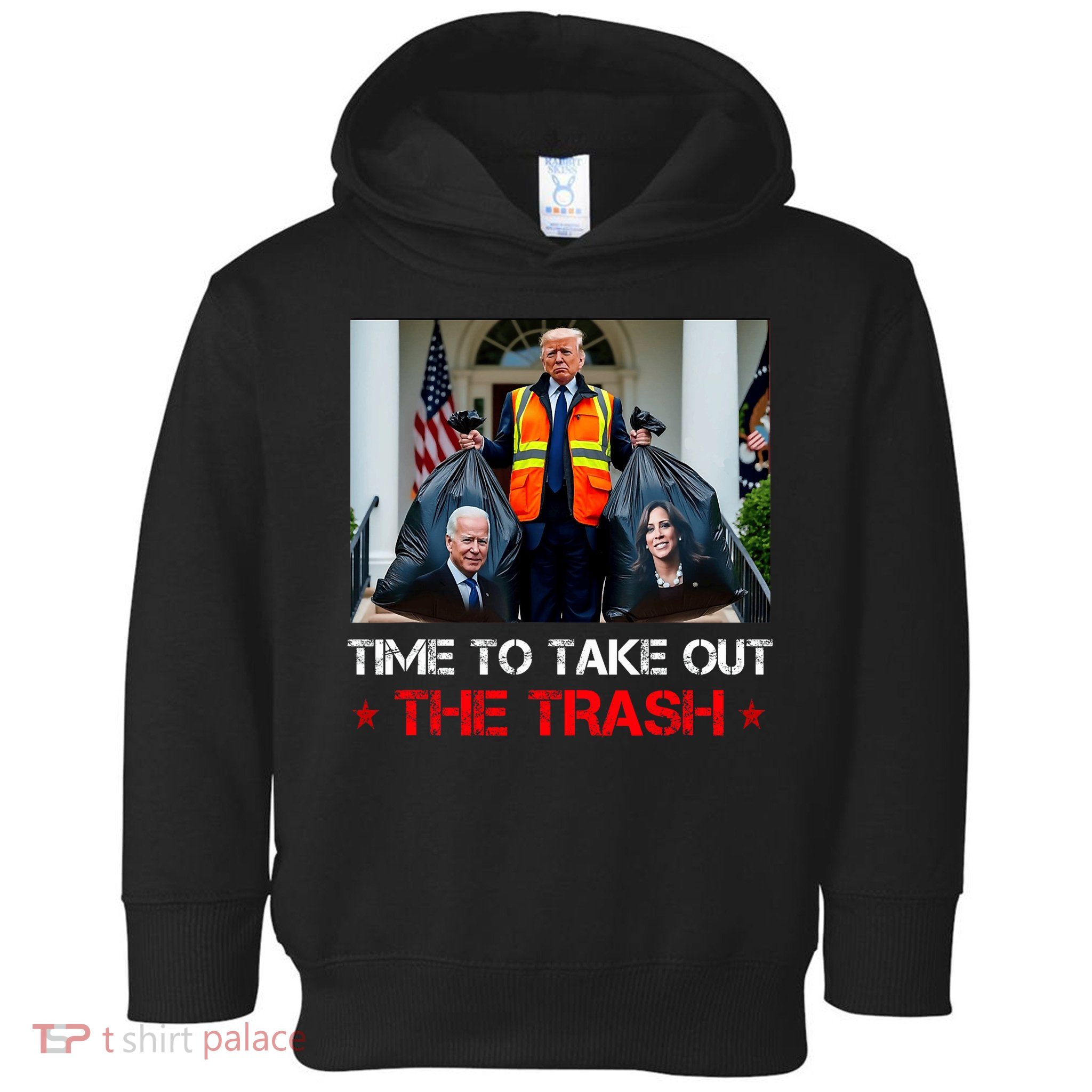 Time To Take Out The Trash Trump Garbage Man Toddler Hoodie
