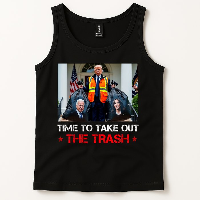 Time To Take Out The Trash Trump Garbage Man Tank Top