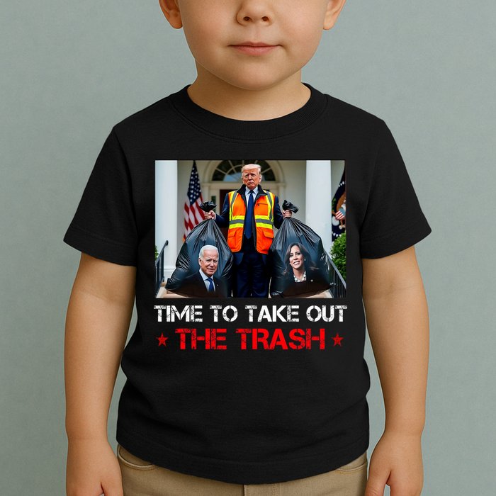 Time To Take Out The Trash Trump Garbage Man Toddler T-Shirt