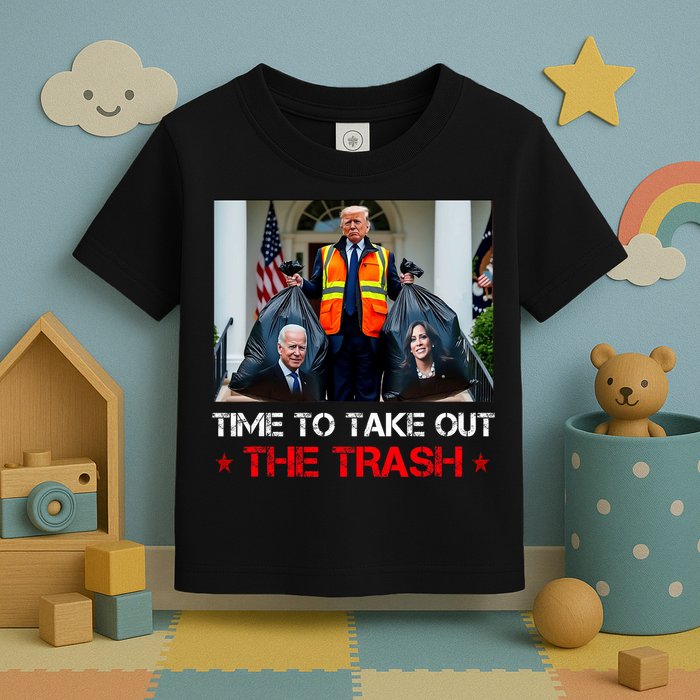 Time To Take Out The Trash Trump Garbage Man Toddler T-Shirt