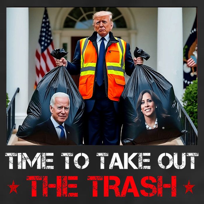 Time To Take Out The Trash Trump Garbage Man Microfiber Hand Towel