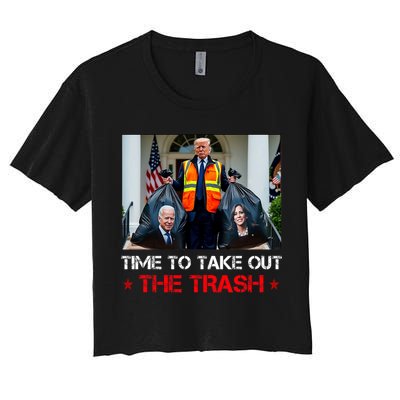 Time To Take Out The Trash Trump Garbage Man Crop Top