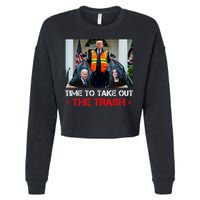 Time To Take Out The Trash Trump Garbage Man Cropped Pullover Crew