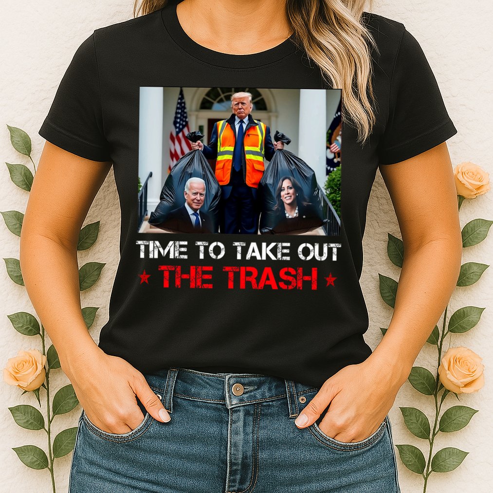 Time To Take Out The Trash Trump Garbage Man Womens T-Shirt