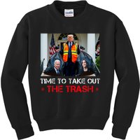 Time To Take Out The Trash Trump Garbage Man Kids Sweatshirt