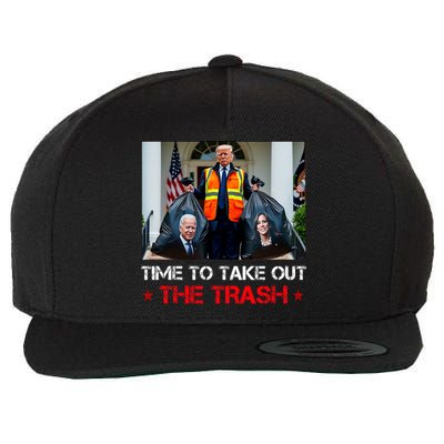 Time To Take Out The Trash Trump Garbage Man Wool Snapback Cap