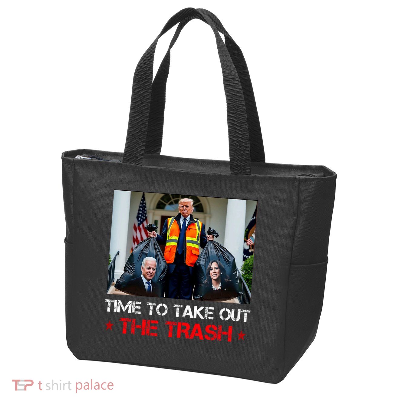 Time To Take Out The Trash Trump Garbage Man Zip Tote Bag