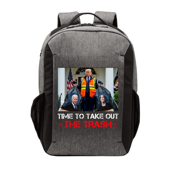 Time To Take Out The Trash Trump Garbage Man Vector Backpack