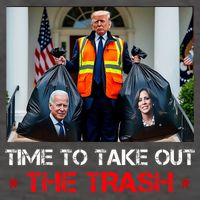 Time To Take Out The Trash Trump Garbage Man Vector Backpack