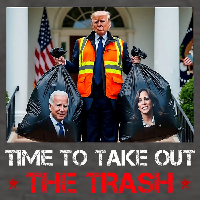 Time To Take Out The Trash Trump Garbage Man Vector Backpack