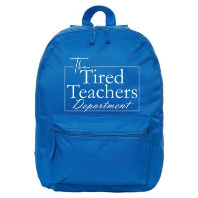 The Tired Teachers Department Teacher 16 in Basic Backpack
