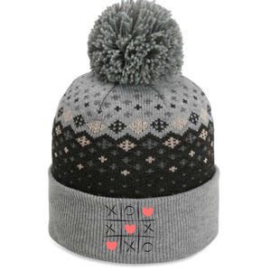 Tic Tac Toe Xoxo Valentines Day Cute The Baniff Cuffed Pom Beanie