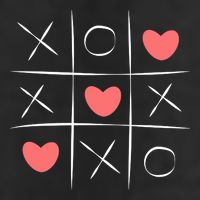 Tic Tac Toe Xoxo Valentines Day Cute 7 Panel Mesh Trucker Snapback Hat