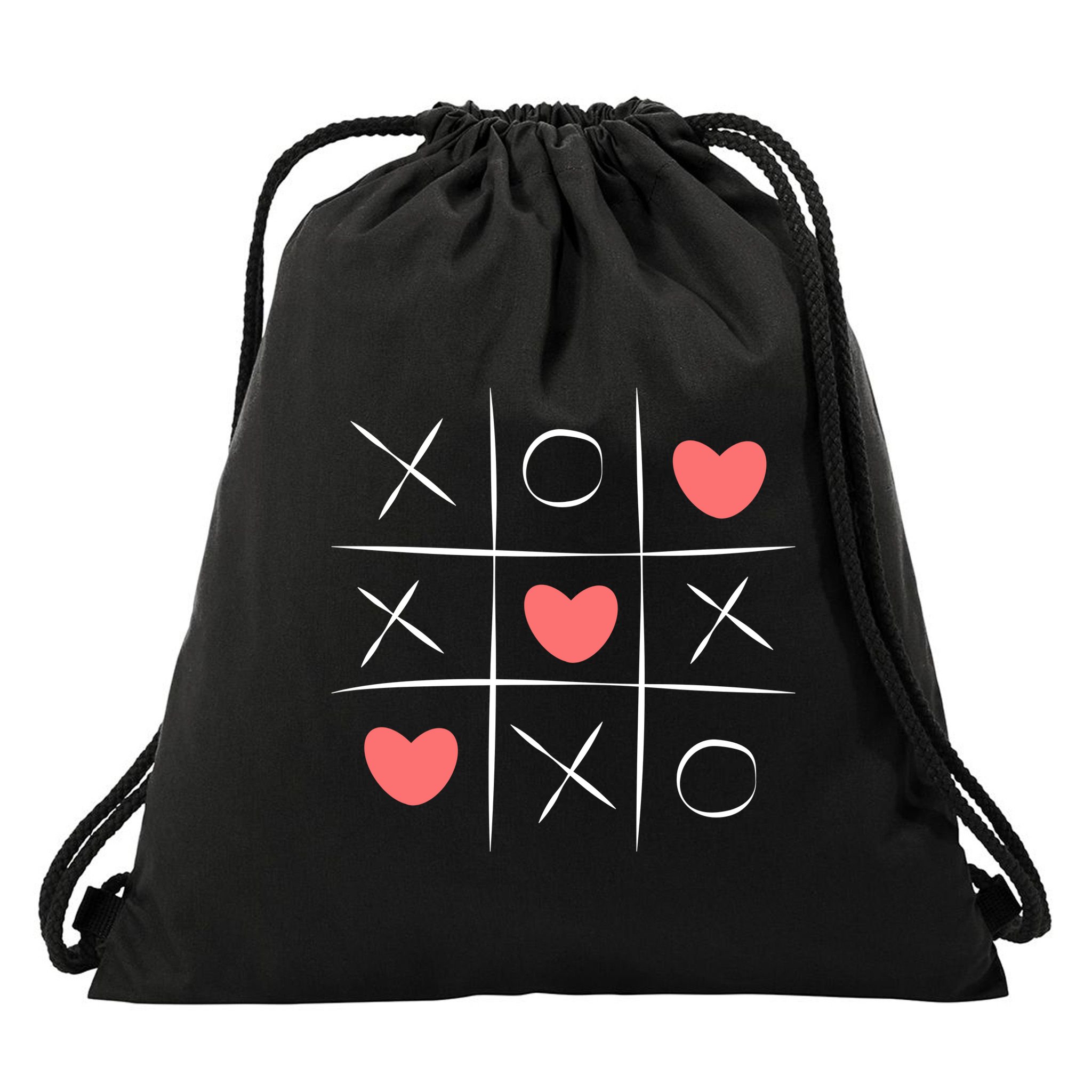 Tic Tac Toe Xoxo Valentines Day Cute Drawstring Bag