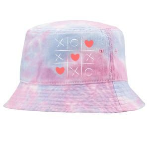 Tic Tac Toe Xoxo Valentines Day Cute Tie-Dyed Bucket Hat