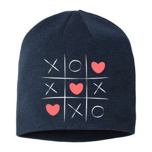 Tic Tac Toe Xoxo Valentines Day Cute Sustainable Beanie