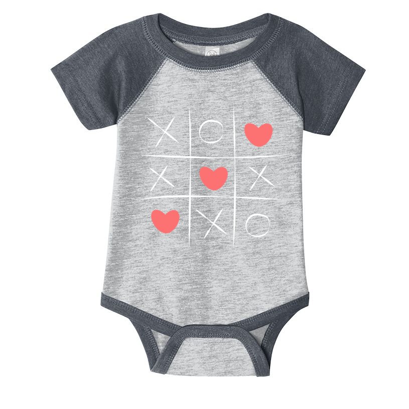Tic Tac Toe Xoxo Valentines Day Cute Infant Baby Jersey Bodysuit