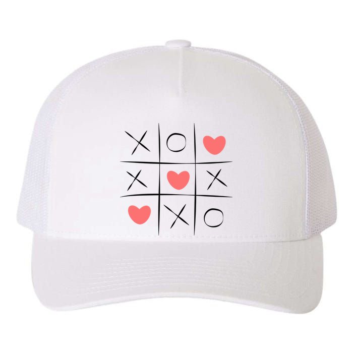 Tic Tac Toe Xoxo Valentines Day Cute Yupoong Adult 5-Panel Trucker Hat