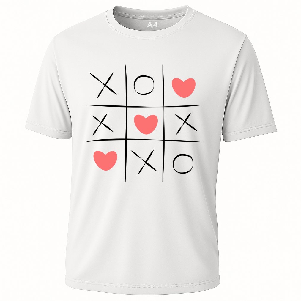 Tic Tac Toe Xoxo Valentines Day Cute Cooling Performance Crew T-Shirt