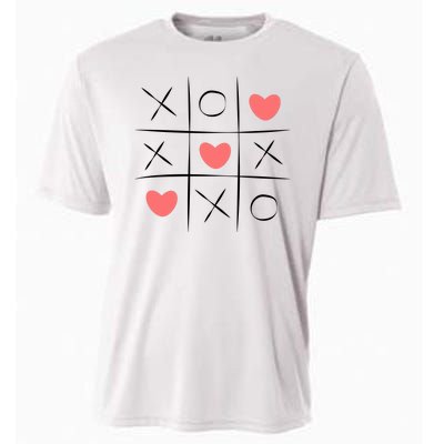 Tic Tac Toe Xoxo Valentines Day Cute Cooling Performance Crew T-Shirt