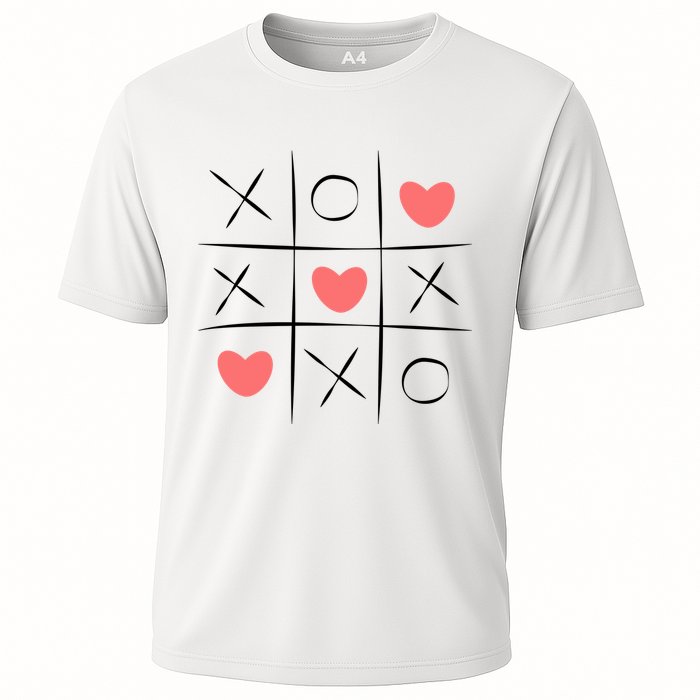 Tic Tac Toe Xoxo Valentines Day Cute Cooling Performance Crew T-Shirt