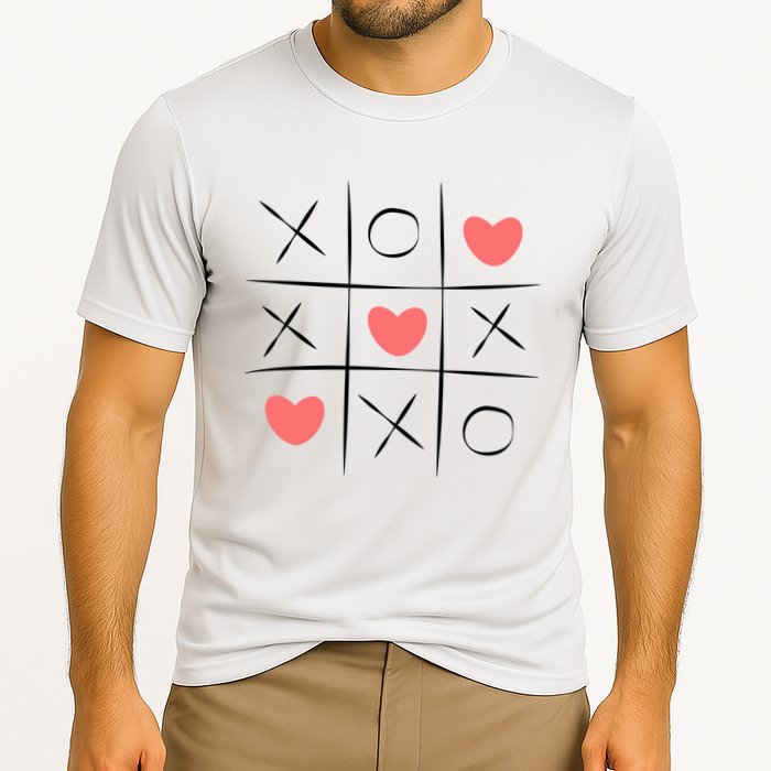 Tic Tac Toe Xoxo Valentines Day Cute Cooling Performance Crew T-Shirt