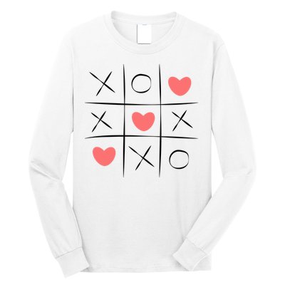 Tic Tac Toe Xoxo Valentines Day Cute Long Sleeve Shirt