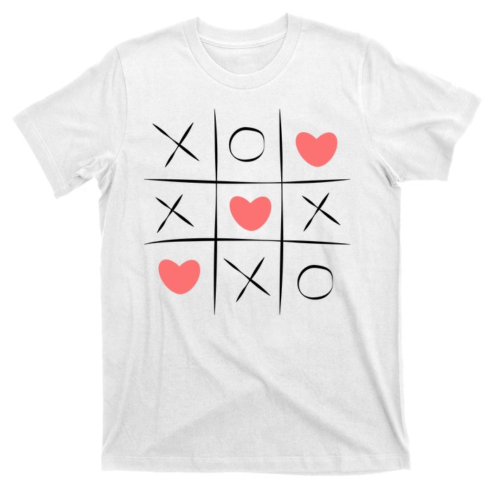 Tic Tac Toe Xoxo Valentines Day Cute T-Shirt