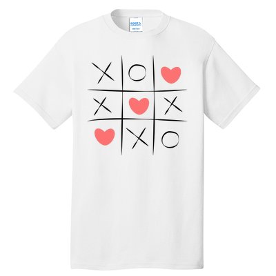 Tic Tac Toe Xoxo Valentines Day Cute Tall T-Shirt