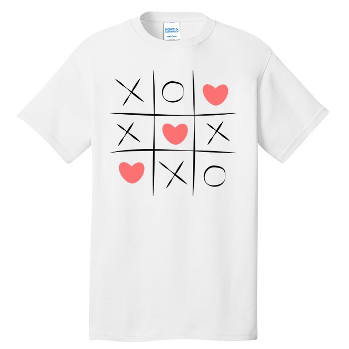 Tic Tac Toe Xoxo Valentines Day Cute Tall T-Shirt