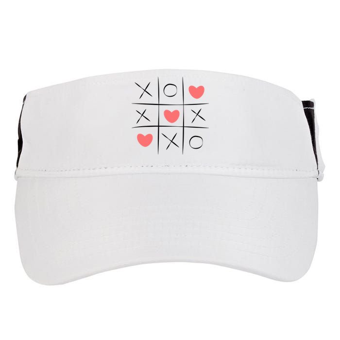 Tic Tac Toe Xoxo Valentines Day Cute Adult Drive Performance Visor