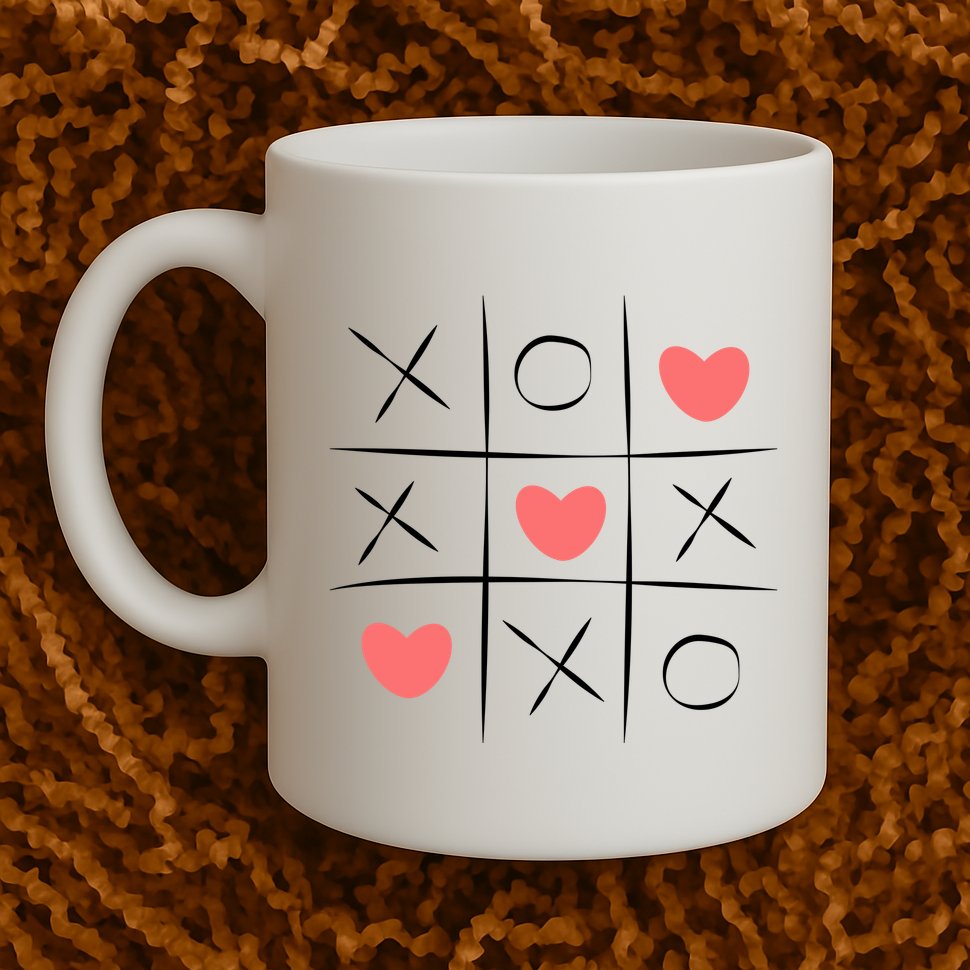 Tic Tac Toe Xoxo Valentines Day Cute Mug
