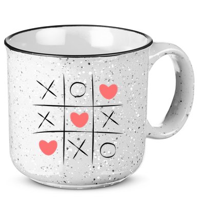 Tic Tac Toe Xoxo Valentines Day Cute 15oz Campfire Ceramic Mug