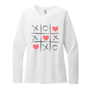 Tic Tac Toe Xoxo Valentines Day Cute Womens CVC Long Sleeve Shirt