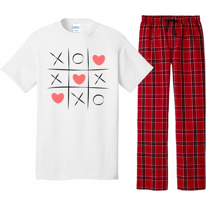 Tic Tac Toe Xoxo Valentines Day Cute Pajama Set