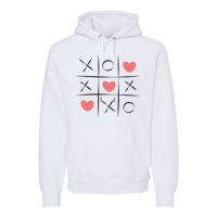 Tic Tac Toe Xoxo Valentines Day Cute Premium Hoodie