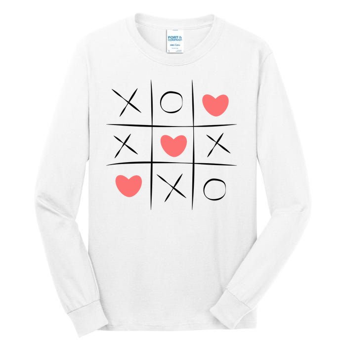 Tic Tac Toe Xoxo Valentines Day Cute Tall Long Sleeve T-Shirt