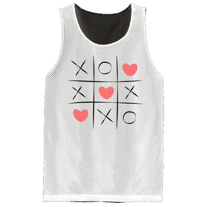 Tic Tac Toe Xoxo Valentines Day Cute Mesh Reversible Basketball Jersey Tank