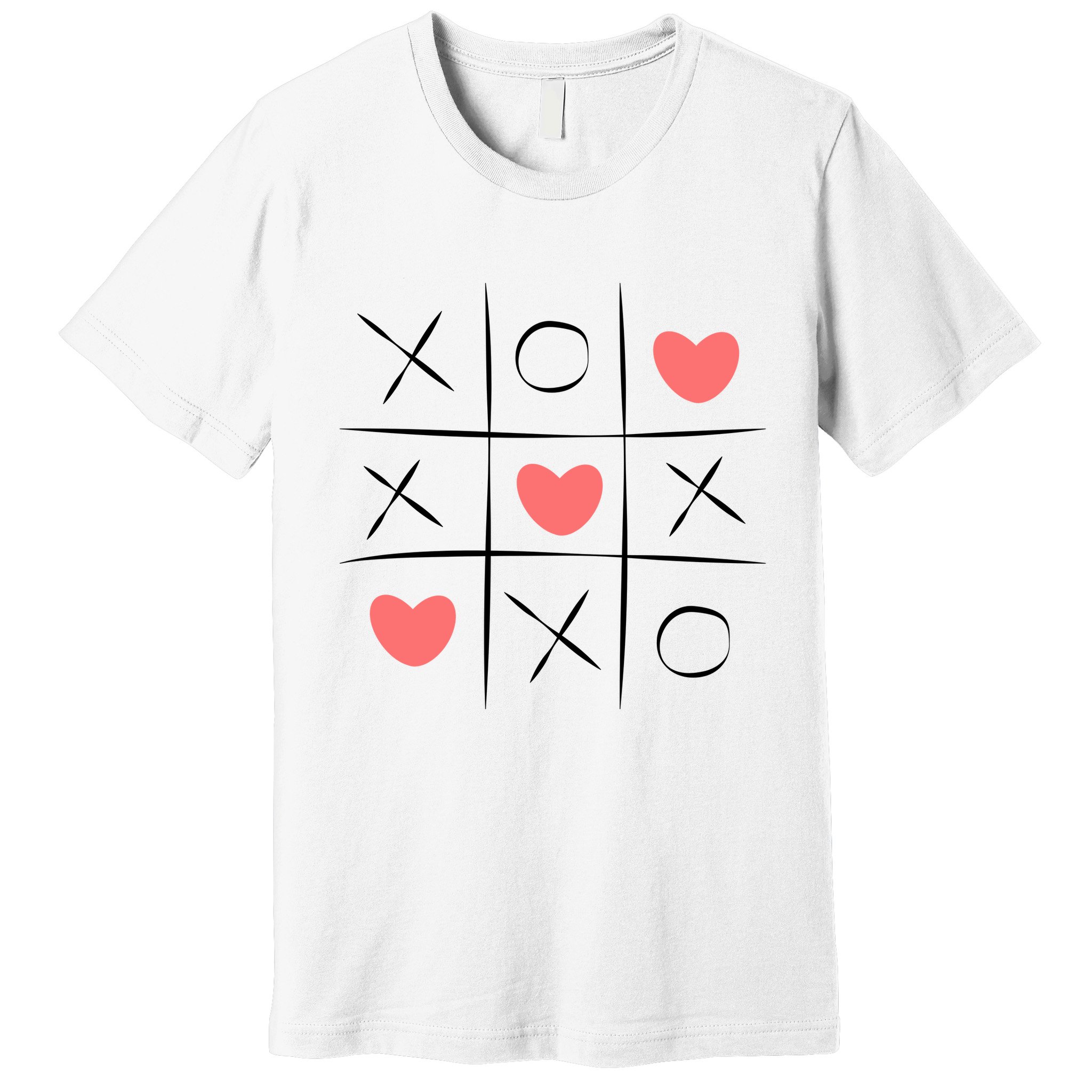Tic Tac Toe Xoxo Valentines Day Cute Premium T-Shirt