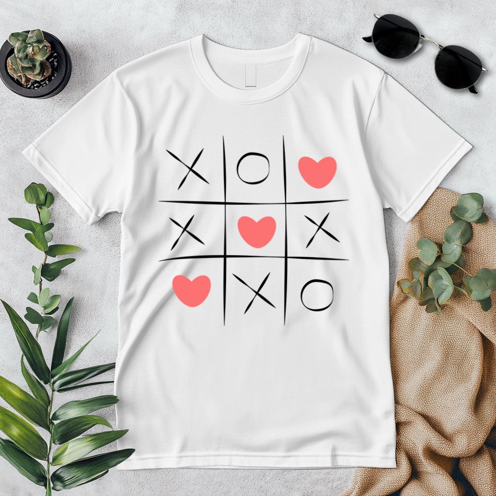 Tic Tac Toe Xoxo Valentines Day Cute Premium T-Shirt