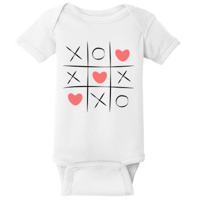 Tic Tac Toe Xoxo Valentines Day Cute Baby Bodysuit