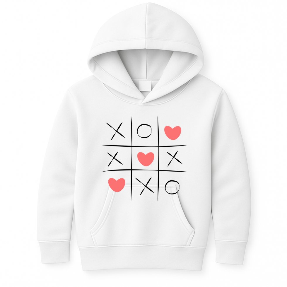Tic Tac Toe Xoxo Valentines Day Cute Kids Hoodie