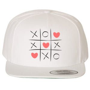 Tic Tac Toe Xoxo Valentines Day Cute Wool Snapback Cap