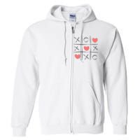 Tic Tac Toe Xoxo Valentines Day Cute Full Zip Hoodie