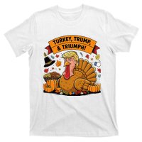 Turkey Trump & Triumph Thanksgiving 2024 Election T-Shirt