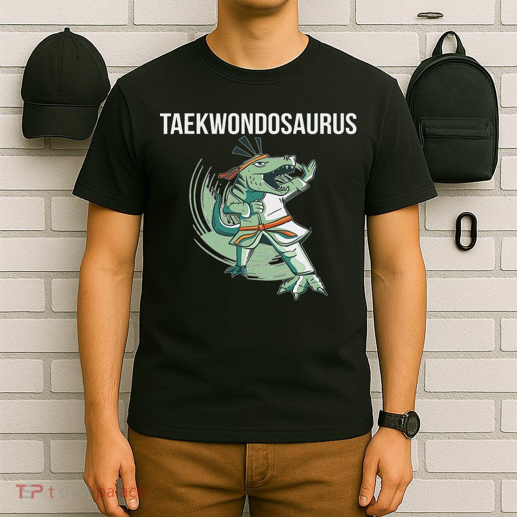 Taekwondo Taekwondosaurus Tae Kwon Do Dinosaur Dino T-Shirt